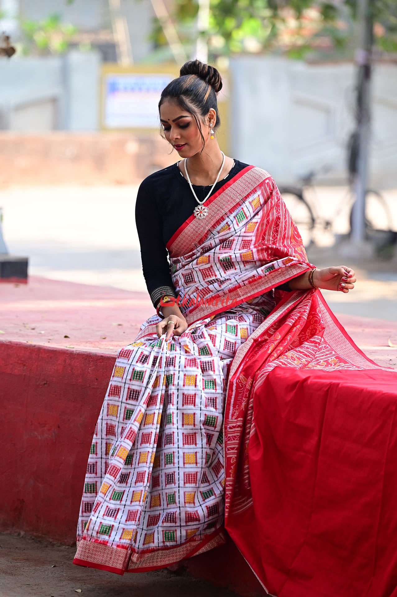 Handloom Ethnic motifs  saree 